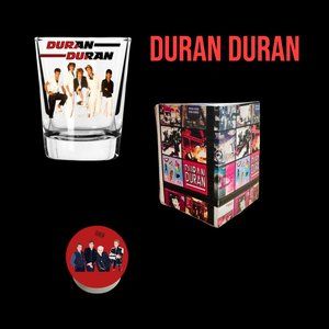 Duran Duran Gift Set! Shot Glass/Cell Grip/ Matching gift box